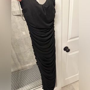 Vici black strapless ruched dress - size small